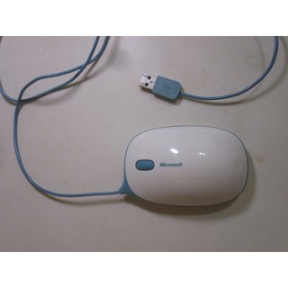 微軟Microsoft Express Mouse有線藍光滑鼠 (非全新品)