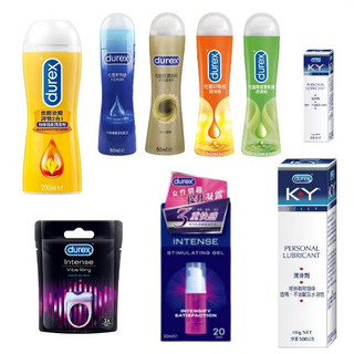 Durex杜蕾斯 全系列 潤滑劑 情趣用品(KY/特級/熱感/蘆薈/真觸感/依蘭依蘭調情2合1/女性提升凝露/震震環)