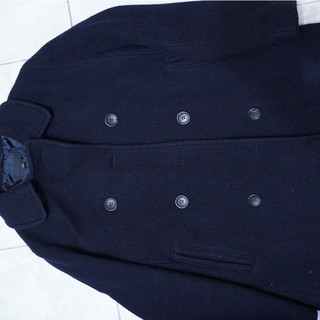 UNIQLO Peacoat 452295 深藍雙排扣大衣 XL
