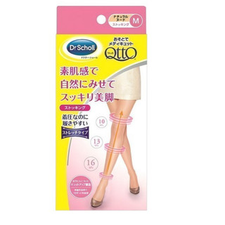 ［福利品］Dr.Scholl 爽健 MediQtto 自然透膚機能美腿襪, M