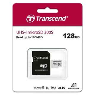 【S03 築蒂資訊】創見 300S A1 V30 4K 128G Micro SDXC UHS-I U3 V30 附轉卡