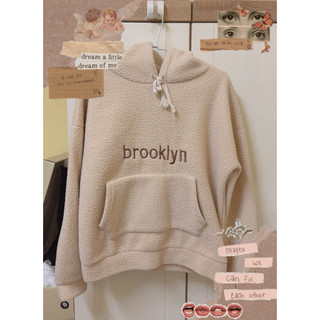 embroidered sherpa fleece hoodies