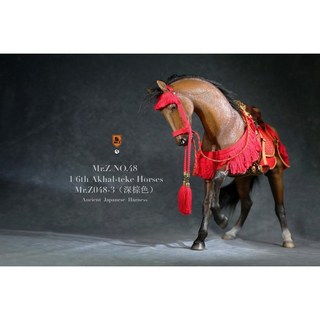 MR.Z MRZ048-3 AKHAL-TEKE HORSES 汗血寶馬 & 馬具配件組(深棕色)