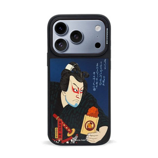 【IC鏡面磁吸】雞排武士圖 日式 浮世繪 立體浮雕 台式搞怪 i18pro 18promax 17系列 Plus