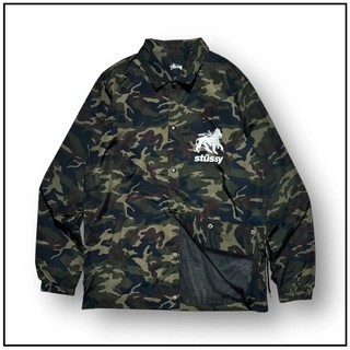 STUSSY Rasta Lion Coach Jacket 風衣 教練外套 雷鬼 軍事 迷彩 男女 夾克 GD 王嘉爾