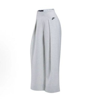 NIKE SPORTSWEAR TECH FLEECE 灰色 皺摺太空棉褲 高腰 寬褲 闊腿褲 長褲【FV8053】
