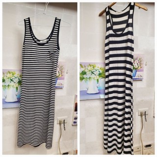 Y2 ​【分售】ZARA BASIC 條紋長洋裝 | 細條紋口袋款 vs 寬條紋挖背款 | 歐美風 無袖背心裙 連身裙