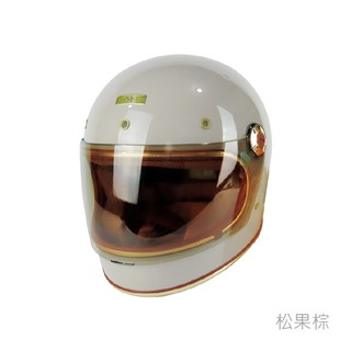 華泰 Ninja 安全帽 K-858 (涼感)全罩式樂高帽 素色 松果棕 抗UV鏡片 涼感 全可拆洗 金屬排齒扣 全罩