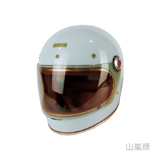 華泰 Ninja 安全帽 K-858 (涼感)全罩式樂高帽 素色 山嵐綠 涼感 全可拆洗 抗UV鏡片 金屬排齒扣 全罩