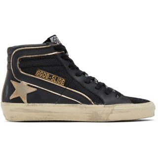 Golden Goose Slide ssens (GGDB) 髒髒鞋/黑色高筒運動鞋38