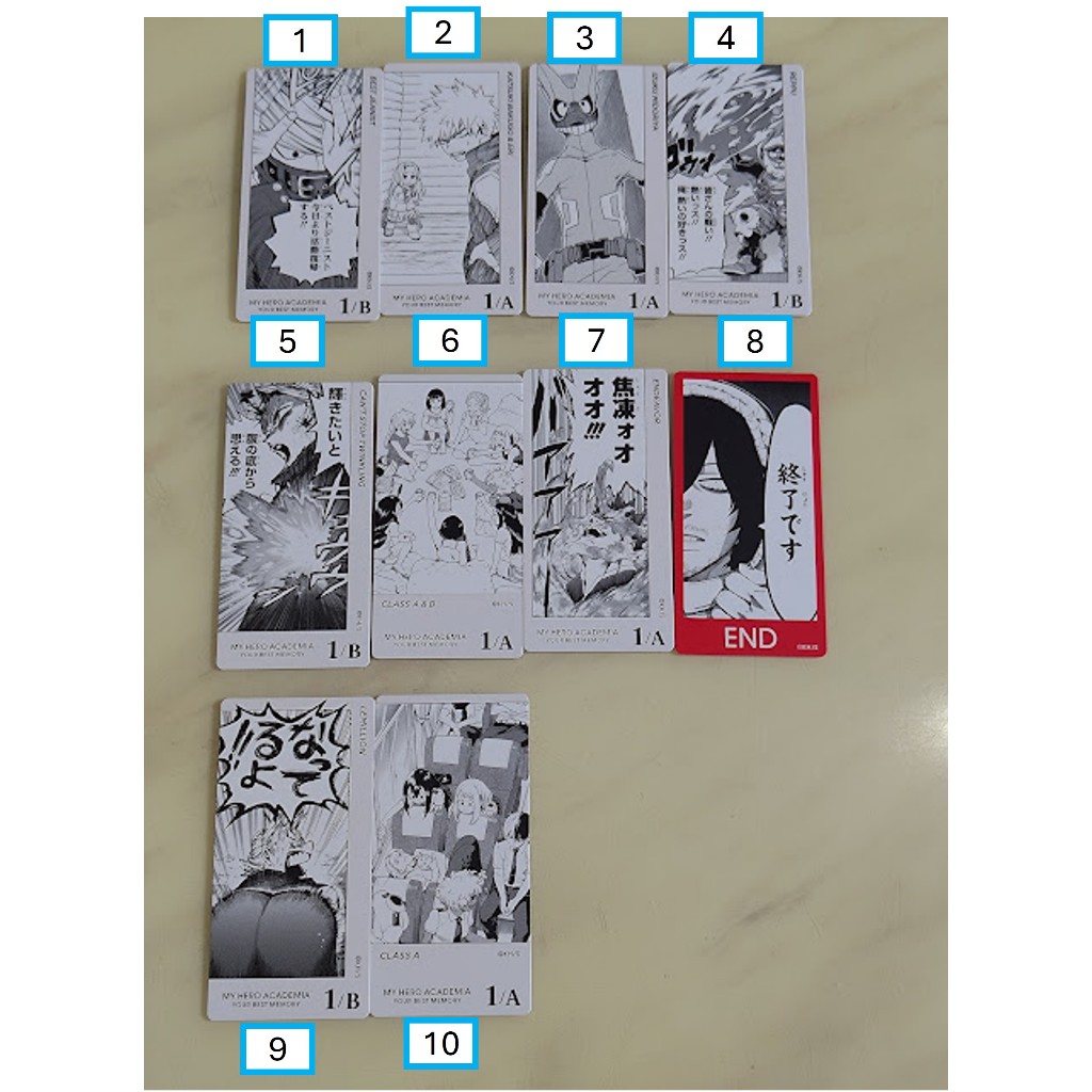 [睡睡蛙小池] 我的英雄學院 回憶卡 相澤消太 霍克斯 奮進人 綠谷出久 爆豪勝己 真堂搖 八百萬百 轟焦凍 牛仔褲