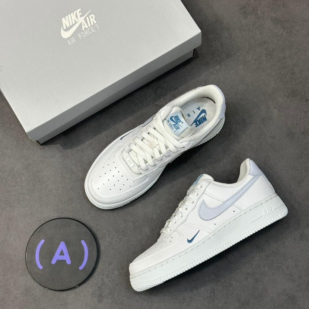 Mr.A😈A先生 Nike Air Force 1 女款 荔枝皮 刺繡 小勾 經典 AF1 休閒鞋 HV2511-100