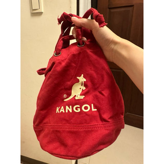 kangol 紅色水桶包 附背帶