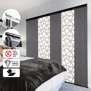Home Desyne 暮夜冰河雙色調光伸縮隔間式片簾 隔間簾 落地窗簾 台灣製 捷安傢飾 DIY
