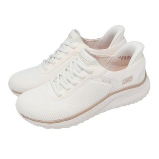 62-SKECHERS 女鞋 休閒鞋 懶人鞋 瞬穿 寬楦 米白 BOBS SQUAD CHAOS 117497WWTGD