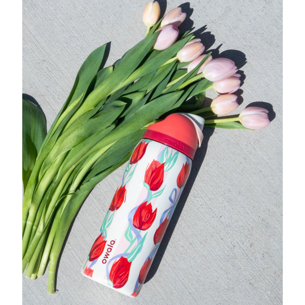 現貨UO限定款🇺🇸304不鏽鋼吸管杯🌷Owala 保溫瓶 FreeSip 鬱金香 Tulip Bouquet
