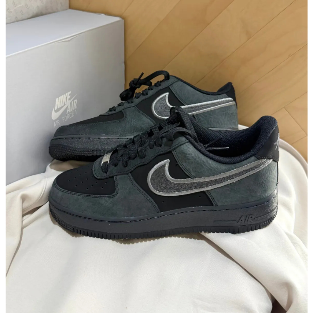 Nike Air Force 1 Low 黑灰 拼接 空軍 IB6842-002 休閒 滑板鞋