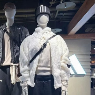 adidas毛絨絨寬鬆外套 XS號 KC0079