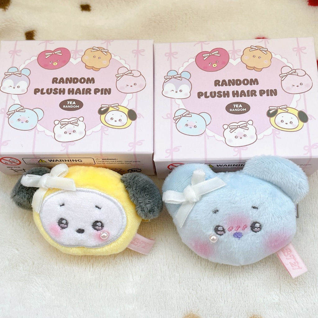 BT21 minini 蝴蝶結哭哭表情 隨機髮夾 Koya Chimmy