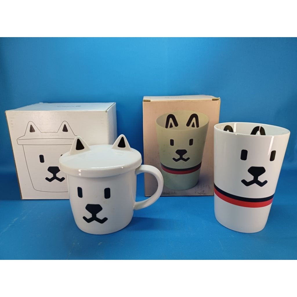 日本古玩古物 早期進口老物件 日本電信公司 SoftBank軟銀推出企業吉祥物周邊 主角是著名的 白戶家 白狗 原裝盒