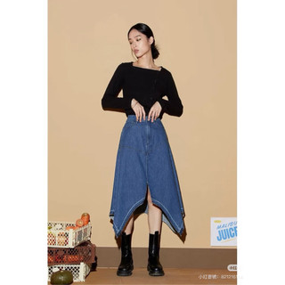全新 現貨 SISJEANS 百貨專櫃品牌 下擺不規則牛仔裙 中長裙 丹寧裙 女裝 現貨快速出貨🚚 708