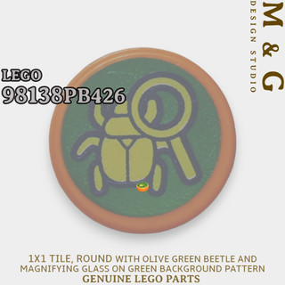 LEGO® 樂高 零件 98138pb426 1x1 Tile Round Decorated