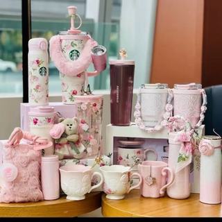 臺現免運 星巴克 STARBUCKS 萬花玫境 春季 玫瑰 粉色 清新 馬克杯 隨行杯 吸管杯 陶瓷杯 保溫杯 陶瓷杯