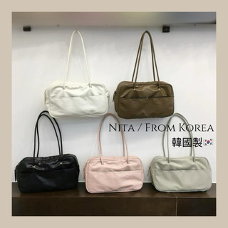 Nita🇰🇷正韓帶回_ 日常休閒通勤手提腋下波士頓包軟皮女單肩托特包 2026新款東大門代購韓國代購