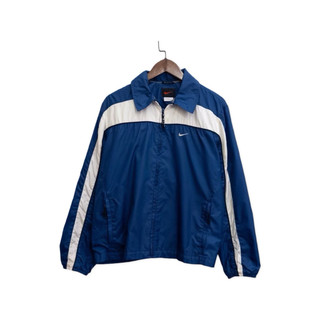 90s Nike藍色拼接防風外套 二手 古著 蘑菇分隊