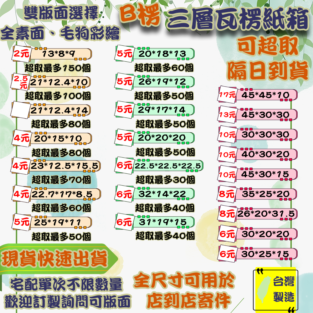 現貨 紙箱 超低價 免運 B愣 加厚紙箱 超取紙箱 紙箱批發 小紙箱 包材 訂做 包貨紙箱 紙盒 包裝材料 超商紙箱
