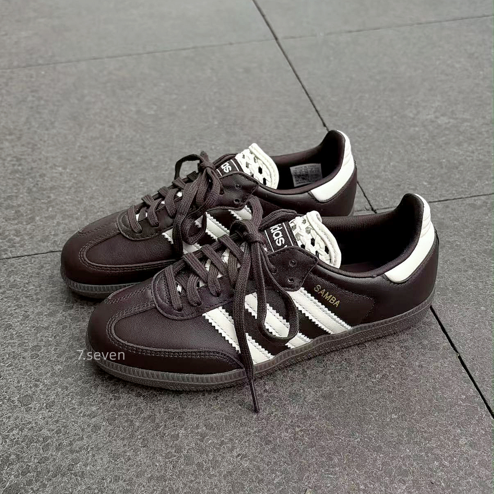 7·SEVEN adidas originals SAMBA OG 復古 巧克力色 皮革 男女同款 IH3982