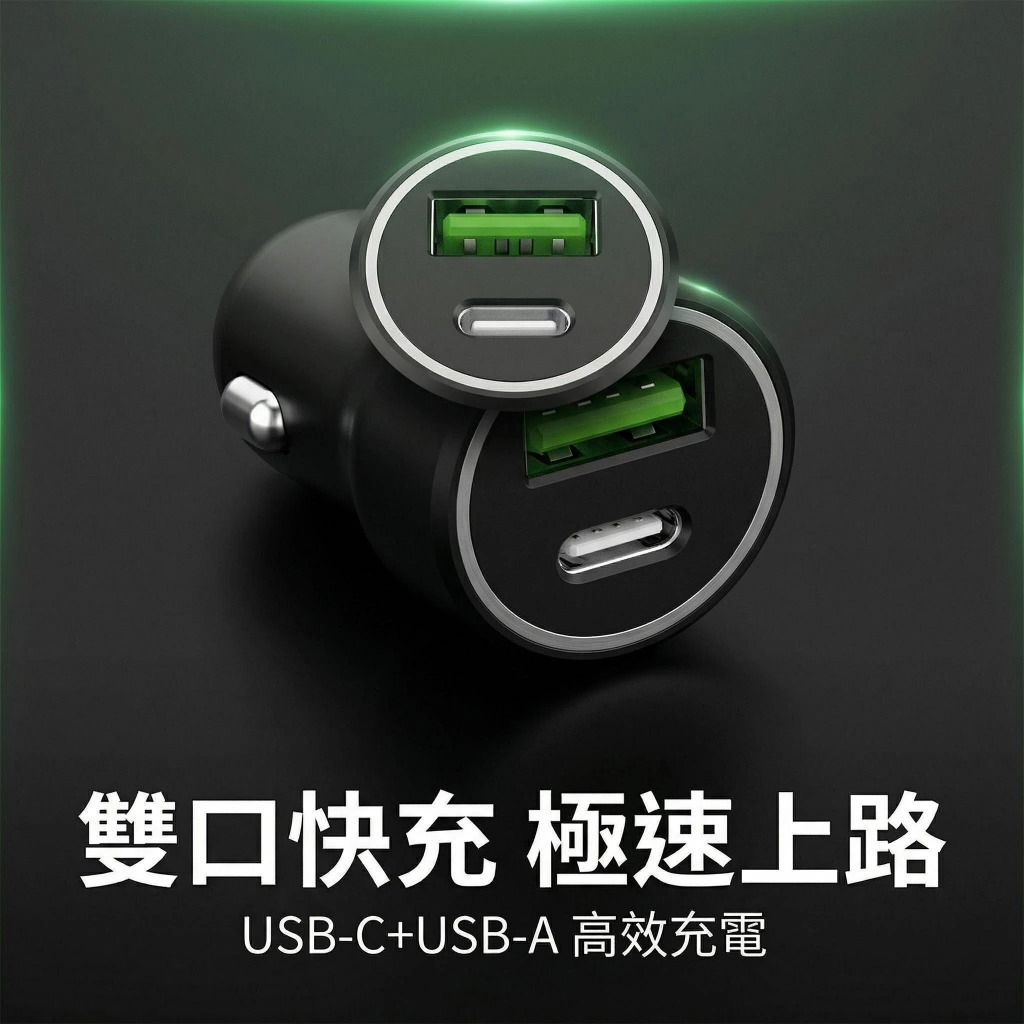 【彰化現貨】金屬殼車充雙輸出快充車載手機充電器兼容 PD/QC協議耐用防脫落