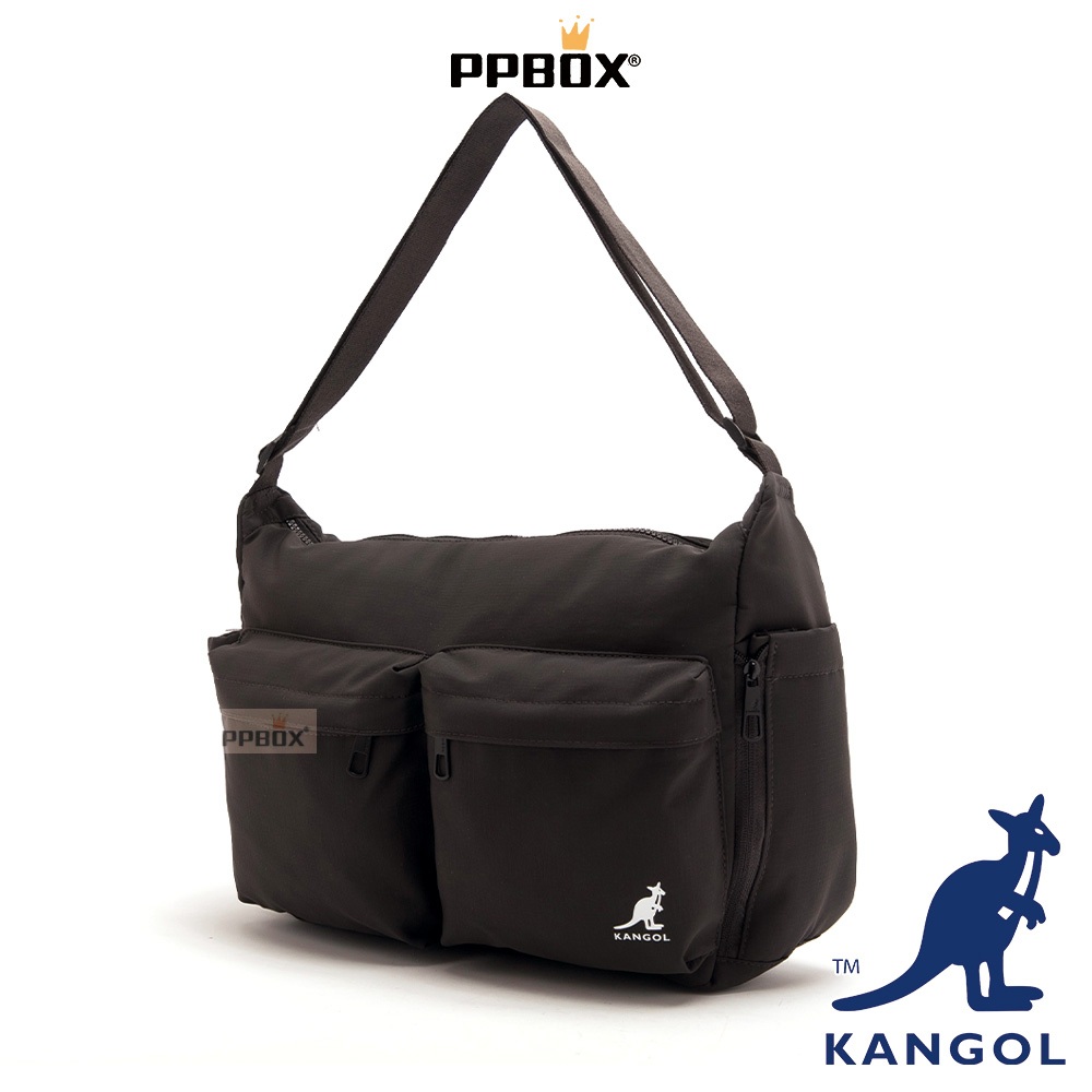 KANGOL 袋鼠 尼龍雲朵大側背包 限定款 【66258720】 時尚 包包 流浪包 多格層 防潑水 日韓穿搭