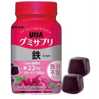 （現貨）日本UHA味覺糖 鐵+膠原蛋白/鋅+膠原蛋白 30日/60粒
