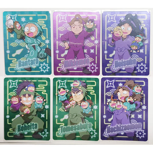 {忍者亂太郎}塑膠收藏卡 霓虹燈風(豬名寺亂太郎/田村三木衛門/久久知兵助/竹谷八左衛門/七松小平太/食滿留三郎)