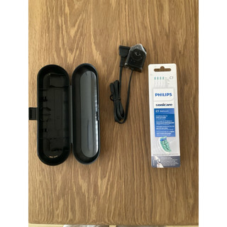 Philips 全新電動牙刷刷頭C1 HX6014/二手充電插頭/全新旅行盒 PHILIPS sonicare