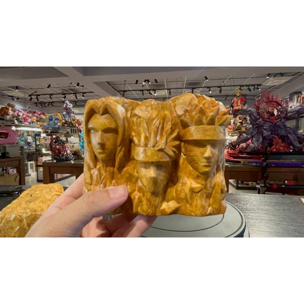 塗裝品 萬代 BANPRESTO 火影忍者 火影顏岩 鳴人小時候 5-7代火影 塗裝火影岩 存錢筒 PVC