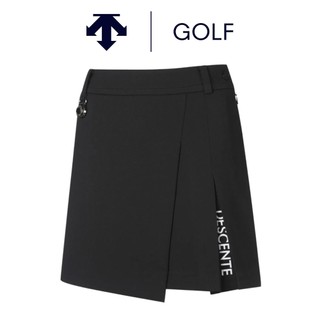【DESCENTE】GOLF 迪桑特 女士 高爾夫短裙 A字褲裙(黑色)