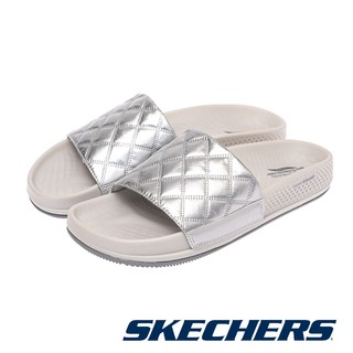 【SKECHERS】女 健走系列 涼拖鞋 ARCH FIT HYPER SLIDE -141711- 銀色SIL