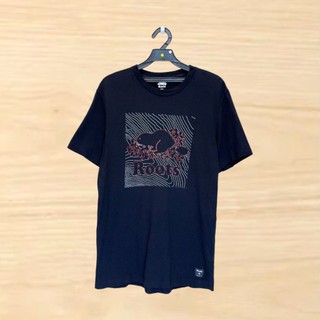 Roots 黑色渦紋線條LOGO短袖上衣 商品號 (260509109