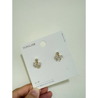 📌全新 正韓國🇰🇷MIMILINE 蝴蝶結造型螺旋耳夾耳環
