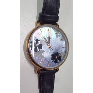 二手FOSSIL 手錶新電池Jacqueline 3D Floral Dial Quartz Watch ES4535