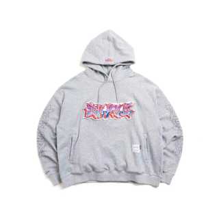 PHANTACI x STASH x Mitchell & Ness Hoodie 聯名塗鴉帽T 灰色連帽上衣