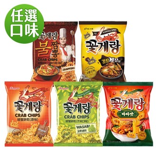 【韓味不二】Binggrae 螃蟹餅乾 原味/芥末/火辣炒碼/醬油螃蟹/麻辣 (超取/蝦皮店到店限5包)