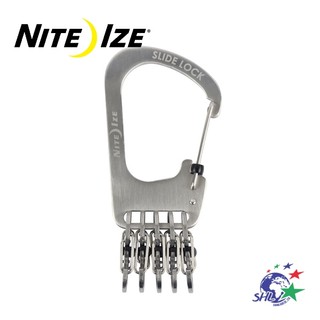 Nite Ize - SlideLock® 不鏽鋼鎖定系統鑰匙圈｜安全快拆鎖定扣環 KCK-11-R3 詮國