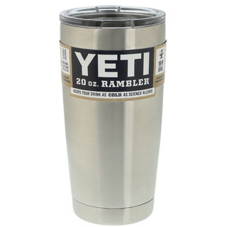 YETI® Rambler 20 盎司不鏽鋼雙層保溫杯 銀色