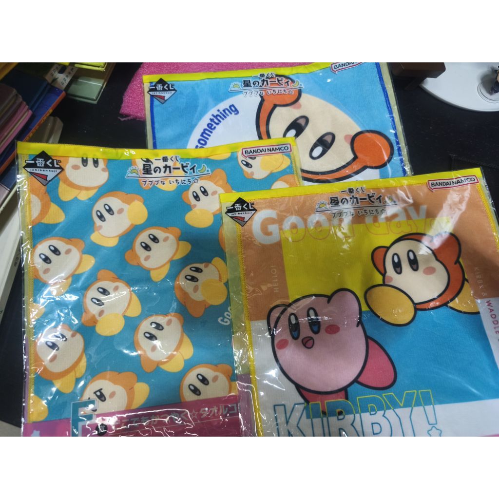二手玩具~一番賞 星之卡比 小毛巾*3 合售(A)(A12箱)