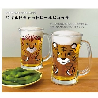 【日本Decole】獅子 老虎 啤酒杯 玻璃杯 飲料杯
