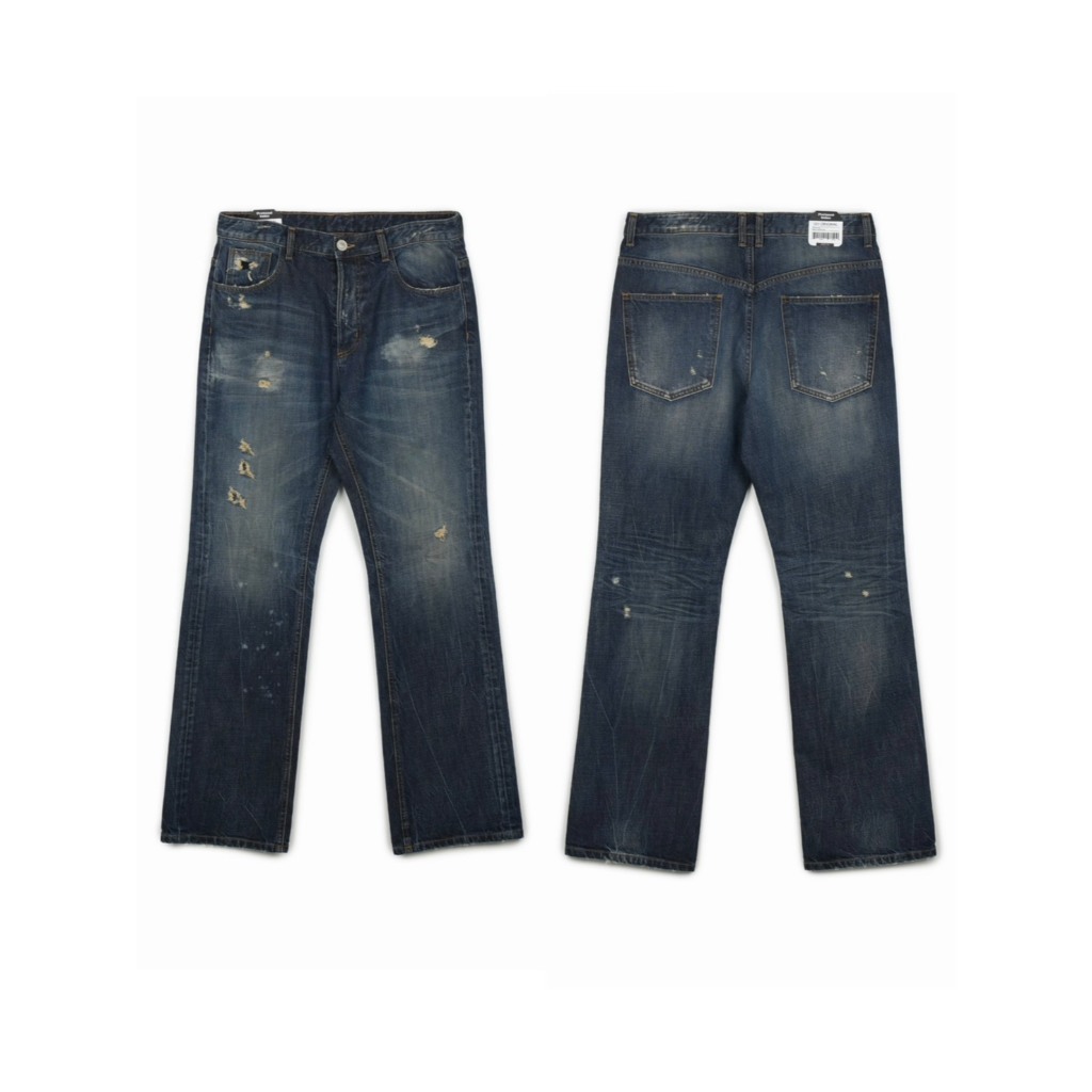 【狼嚴選】Protocol Index Semi Flared Jeans - Blue