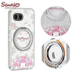 三麗鷗 Google Pixel 10a/Sony Xperia 1 VIII 精孔鏡頭保護360磁吸立架殼-櫻花美樂蒂